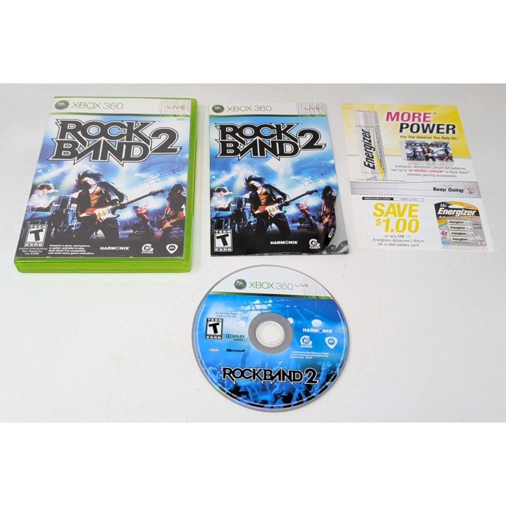 Rock Band 2 Xbox 360 Complete w/ Manual CIB‎ 2008 Microsoft